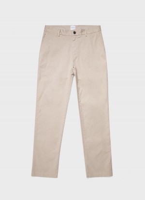 Beige Sunspel Regular Fit Stretch Chino | 32594-HDLE | USA