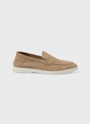 Beige Sunspel Suede Loafer | 71649-DAZW | USA