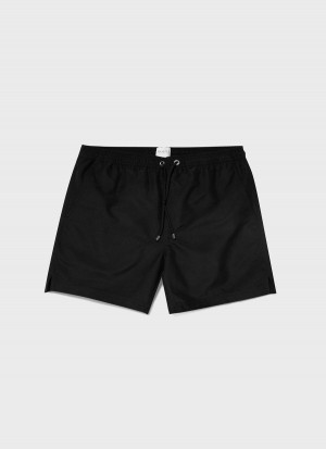 Black Sunspel Drawstring Swim Shorts | 84219-LBHD | USA