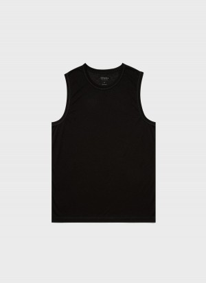 Black Sunspel DriRelease Active Vest | 76034-MQBG | USA