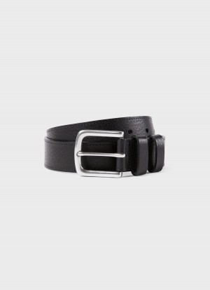 Black Sunspel Grained Leather Belt | 01872-GTLP | USA