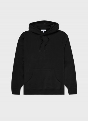 Black Sunspel Loopback Hoody | 76341-HLPG | USA