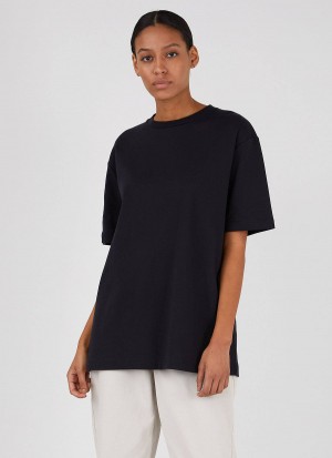 Black Sunspel Oversized T-shirt | 36805-WSOK | USA