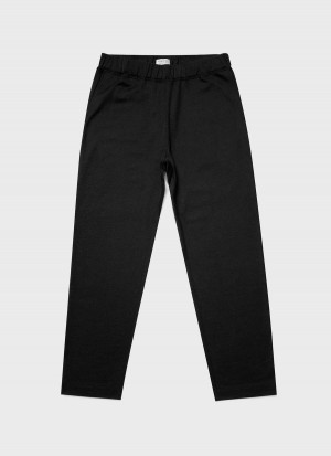 Black Sunspel Sea Island Cotton Sweatpants | 04573-CDMH | USA