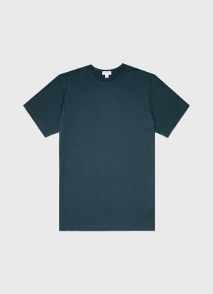 Blue Sunspel Classic T-shirt | 28507-NCJX | USA