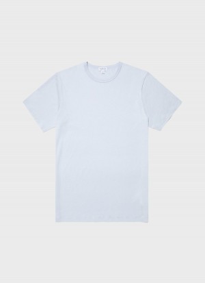 Blue Sunspel Classic T-shirt | 57862-WBDT | USA