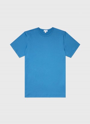 Blue Sunspel Classic T-shirt | 69528-CLGR | USA