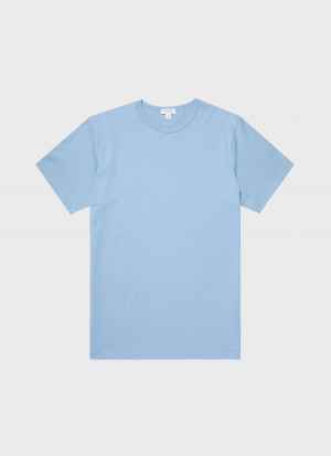 Blue Sunspel Classic T-shirt | 69854-QDSZ | USA