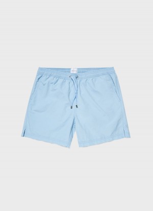 Blue Sunspel Drawstring Swim Shorts | 36410-SDKI | USA