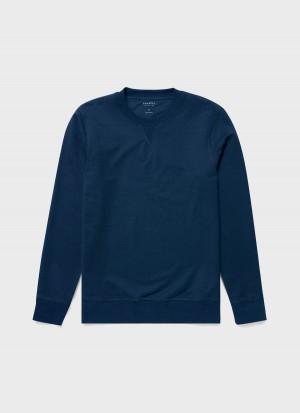 Blue Sunspel DriRelease Active Sweatshirt | 04761-SKYD | USA