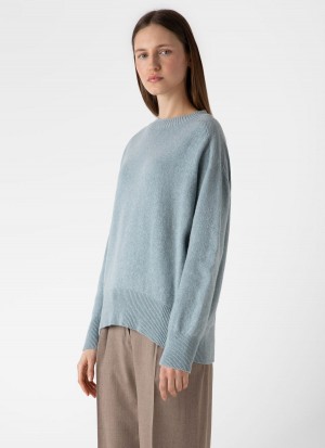 Blue Sunspel Lambswool Crewneck Jumper | 47316-MQBW | USA