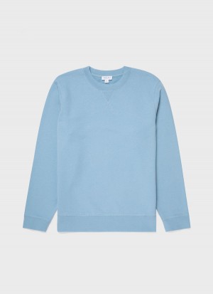 Blue Sunspel Loopback Sweatshirt | 05128-XCTO | USA