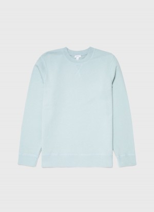 Blue Sunspel Loopback Sweatshirt | 29180-AUGJ | USA