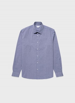 Blue Sunspel Oxford Shirt | 75348-CGHZ | USA