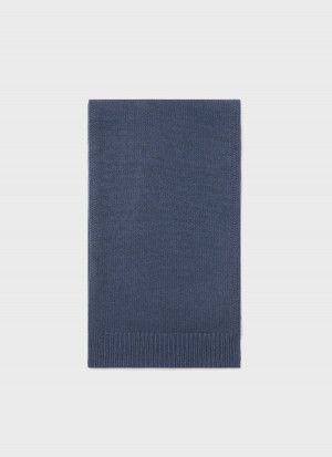 Blue Sunspel Scottish Lambswool Scarf | 17098-HWRS | USA