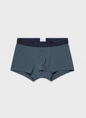 Blue Sunspel Stretch Cotton Trunks | 65702-ONKE | USA