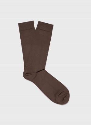 Brown Sunspel Cotton Socks | 50619-PKGR | USA