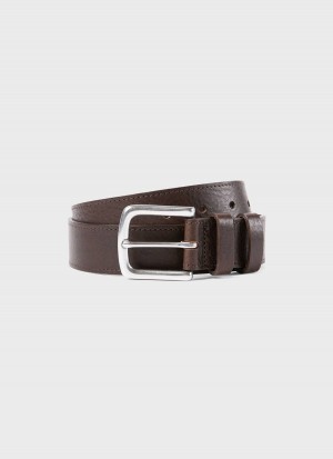 Brown Sunspel Grained Leather Belt | 92740-LDMR | USA