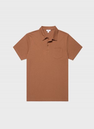 Brown Sunspel Riviera Polo Shirt | 50317-SRPZ | USA