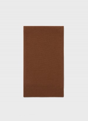 Brown Sunspel Scottish Lambswool Scarf | 45681-WKMD | USA