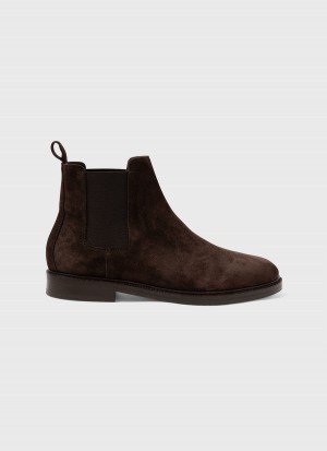 Brown Sunspel Suede Chelsea Boot | 19247-APSV | USA