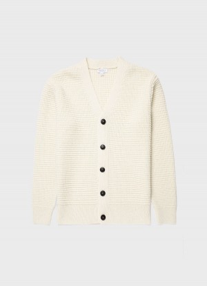 Ecru Sunspel Fisherman Cardigan | 10987-ZREQ | USA