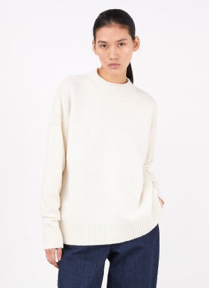 Ecru Sunspel Fisherman Jumper | 78345-MUZD | USA