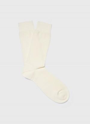 Ecru Sunspel Merino Wool Waffle Socks | 58319-NJLA | USA