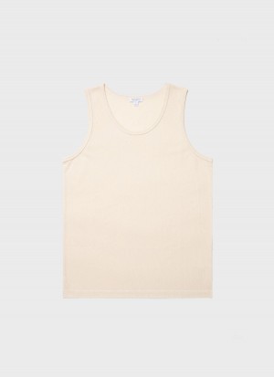 Ecru Sunspel Sunspel x MR PORTER Riviera Tank | 08752-FDLO | USA