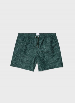 Green Sunspel Drawstring Swim Shorts | 71980-JUEV | USA