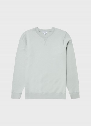 Green Sunspel Loopback Sweatshirt | 76918-EZHI | USA