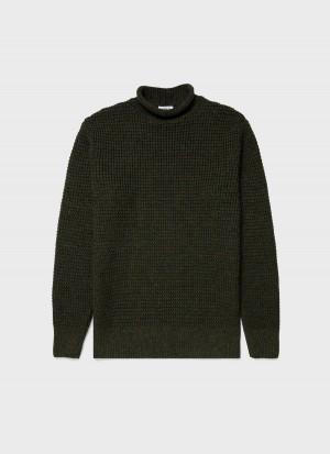 Green Sunspel Merino Fisherman Jumper | 68134-NJYC | USA