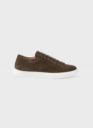 Green Sunspel Suede Tennis Shoe | 21689-JOMS | USA