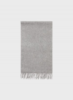 Grey Sunspel Cashmere Woven Scarf | 84259-TBWU | USA