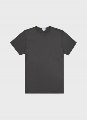 Grey Sunspel Classic T-shirt | 07962-SVXJ | USA