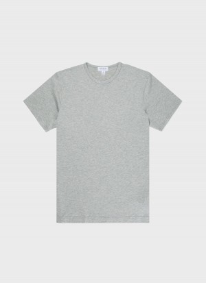 Grey Sunspel Classic T-shirt | 14587-PNIX | USA