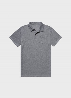 Grey Sunspel DriRelease Active Polo Shirt | 90632-GWKN | USA