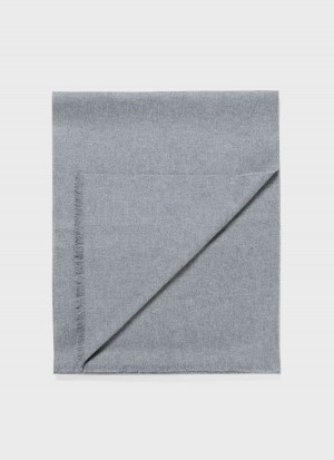 Grey Sunspel Extra‑Fine Merino Scarf | 16597-DCKL | USA