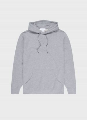 Grey Sunspel Loopback Hoody | 65210-BFHS | USA