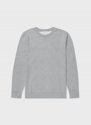 Grey Sunspel Loopback Sweatshirt | 72508-ZQGO | USA