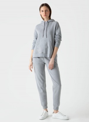 Grey Sunspel Relaxed Loopback Sweatpants | 89021-FAPW | USA