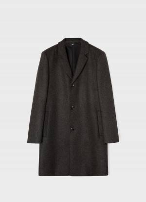 Grey Sunspel Wool Cashmere Overcoat | 57132-COGP | USA