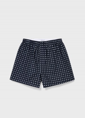 Navy Sunspel Classic Boxer Shorts | 20453-OTXB | USA