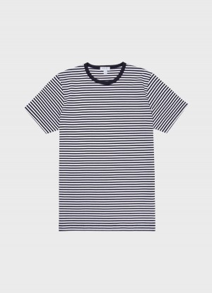 Navy Sunspel Classic T-shirt | 72496-HQSW | USA