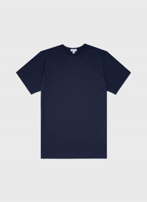 Navy Sunspel Classic T-shirt | 84970-ZVKU | USA