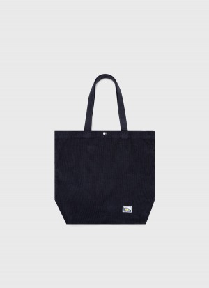 Navy Sunspel Corduroy Tote Bag | 02967-FXCV | USA