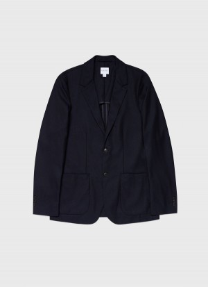 Navy Sunspel Panama Blazer | 65318-ZWUN | USA