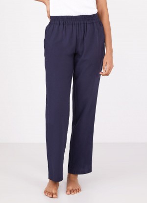 Navy Sunspel Pyjama Trouser | 47028-HUGY | USA