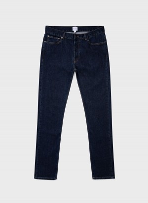 Navy Sunspel Regular Fit Jean | 43810-QIGC | USA