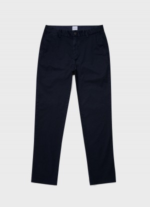 Navy Sunspel Regular Fit Stretch Chino | 21098-DZES | USA